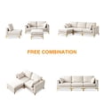 thumbnail image 3 of Modern Leisure L-Shape Sectional Sofa Set, 3 Seater Couch with Convertible Ottoman, Free Combination Comfy Sofa for Living Room, Apartment, 3 of 9