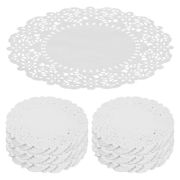 FRCOLOR OilAbsorb Paper Doilies for Baking Disposable Fried Food Paper 6 5 inch Round Lace Design
