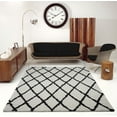 thumbnail image 2 of Ladole Rugs Tapis à Treillis Géométrique Style Simple Tapis Confortable Tapis en Ivoire-Gris Foncé, 2 of 4