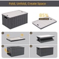thumbnail image 4 of 64L Collapsible Storage Bins with Lids Plastic Storage Containers for Organizing Stackable Utility Crates Heavy Duty, 2 Packs, 4 of 6