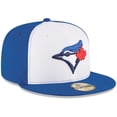 thumbnail image 2 of Toronto Blue Jays New Era 2017  Collection On-Field 59FIFTY - Fitted Hat - White/Royal, 2 of 8