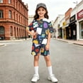 thumbnail image 5 of Grblisyd Girls Summer Outfits 2 Piece Clothes Crew Neck Short Sleeve Top and Casual Short Back to School Sets, 5 of 5