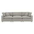 thumbnail image 4 of Commix Down Filled Overstuffed Boucle Fabric 3-Seater Sofa in Light Gray, 4 of 5