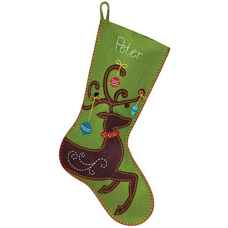 Dimensions Needlecrafts Felt Applique, Ornate Deer Stocking Multi-Colored