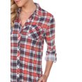 thumbnail image 2 of White Mark Women's Piper Plaid Tunic Top, 2 of 4