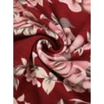 thumbnail image 5 of DARING DIVA Women's Plus Size 2-Piece Floral Short Sleeve Pajamas Set 4XL Wine Red, 5 of 6