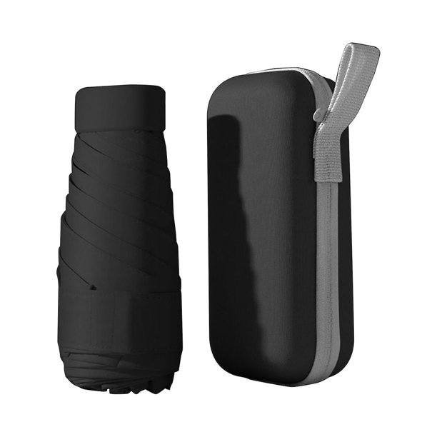 Blue Paraguas plegable Uv de 14cm/5 pulgadas, sombrilla portátil femenina, paraguas de lluvia, Mini sombrilla