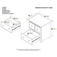 thumbnail image 2 of Atlantic Furniture Windsor 2 Drawer Nightstand in Walnut, 2 of 2