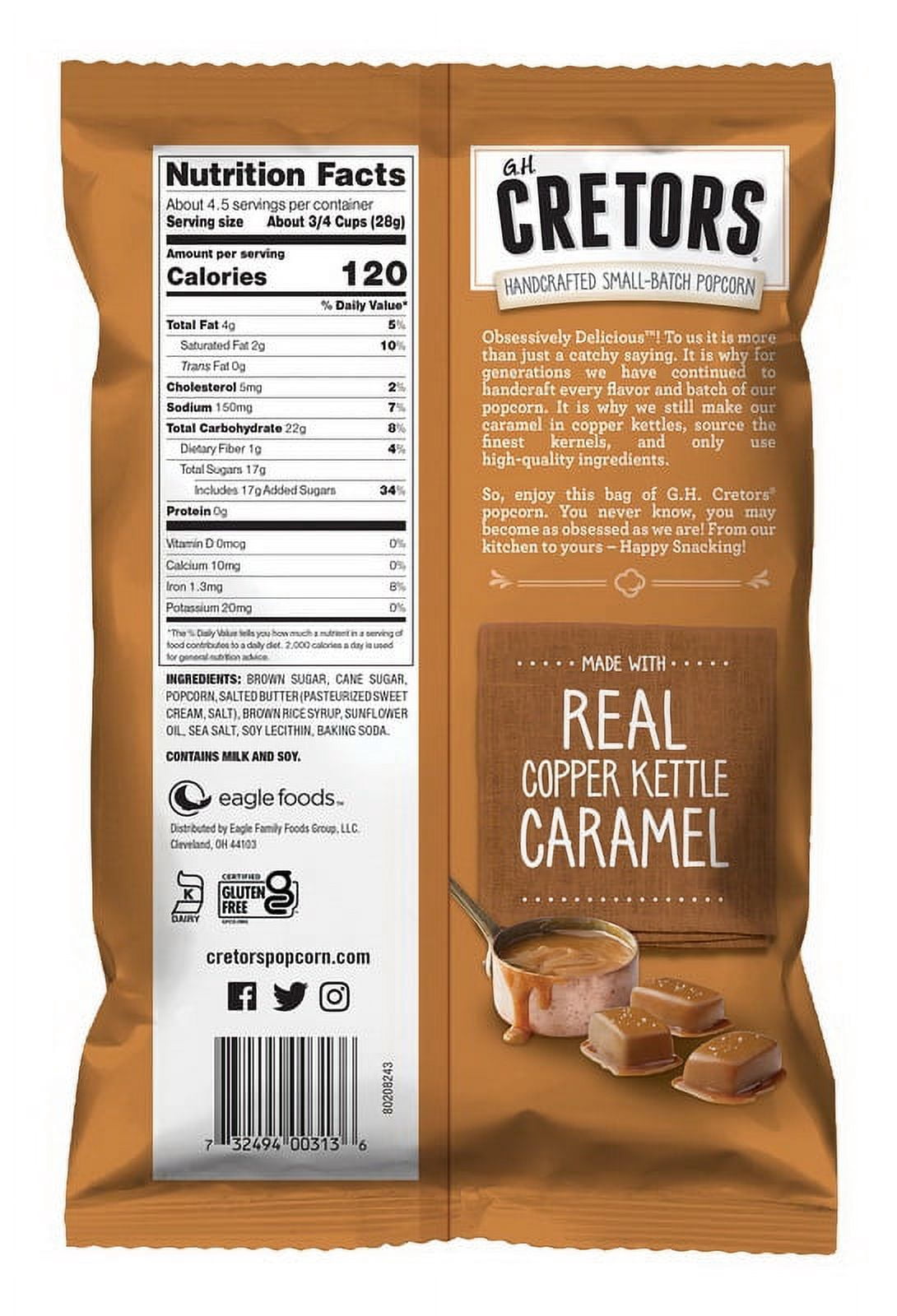 (Price/CASE)G.H. Cretors 2326123908 Caramel Popcorn 6-4.5 Ounce
