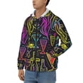 thumbnail image 3 of Kdxio Neon Bar Drinks Print Men Hoodies Casual Hoodies for Men with Zip Pockets Full Zip Long Sleeve Sweatshirt Sports Hooded Jacket-Medium, 3 of 5
