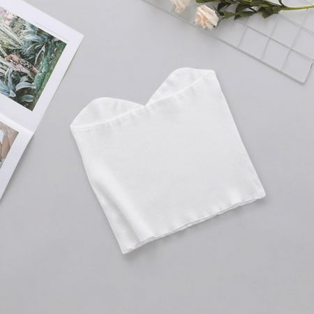 

Newway Women Top Bra Slim Body Open Back Super Short Breast Wrapping Jacket