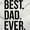 White, variant on Best Dad Ever Fathers Day Gift Men's Long Sleeve Tee T Shirt Brisco Brands S