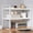 White 8Q3, variant on Qonioi Double-Tier Desktop Organizer, Wooden Storage Shelf for Computer Desk Workspace, Tiered Cabinet Bookshelf