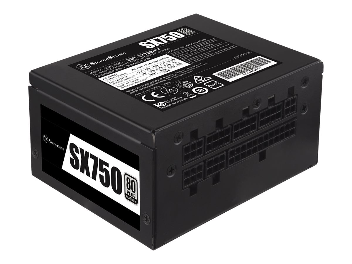 silverstone sx750 platinum, 750w sfx fully modular 80 plus platinum power supply, sst-sx750-pt