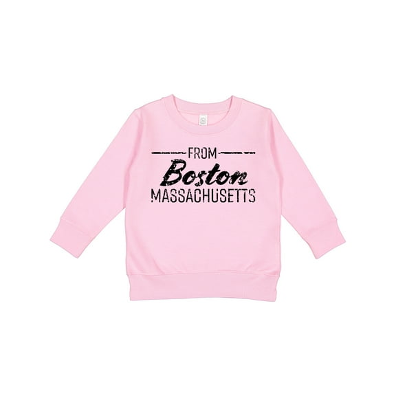 Inktastic From Boston Massachusetts in Black Distressed Text Toddler Sweatshirt