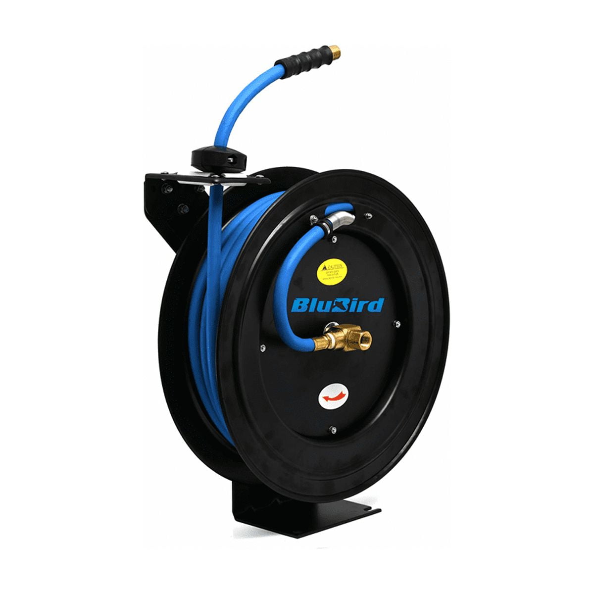 BluBird BBR1265 18ga. 12-Point Retractable Hose Reel w/ 1/2" X 65' Air Hose