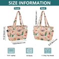 thumbnail image 4 of FORMRS Tote Bag for Women Quilted Large Capacity Travel Work Carry On Shoulder Handbag, Beige Christmas Snowman, 4 of 7