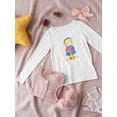 thumbnail image 3 of Girl With A Bouquet Of Flowers Long Sleeve Toddler -Image by Shutterstock,  5 Toddler, 3 of 4