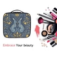 thumbnail image 6 of FORMRS Travel Makeup Bag Large Capacity Train Case Cosmetic Organizer with Adjustable Dividers, Yellow Forest Pattern, 6 of 8