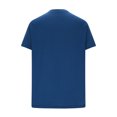 thumbnail image 6 of Oksale Heart Cutout Cotton Shirts for Women Comfy Short Sleeve Basic Tees Loose Casual Crewneck Going Out Tops 2026 Blue 2XL, 6 of 10