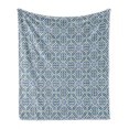 thumbnail image 1 of Ethnic Soft Flannel Fleece Blanket, Portuguese Azulejo Tiles Floral European Medieval Style Mosaic Moroccan Retro Effect, Cozy Plush for Indoor and Outdoor Use, 50" x 60", Multicolor, by Ambesonne, 1 of 6