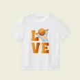 thumbnail image 2 of EnJoCho Kids Birthday Tops Children I LOVE MY BASEKETBALL Cartoon Print Boys Girls Sports Themed Tops Toddler Short Sleeved Crewneck T Shirts 1 to 8 Years, 2 of 6