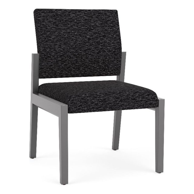 Pemberly Row Chaise d'Appoint Sans Accoudoirs pour Réception, Cadre en Bois, Noir
