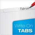 thumbnail image 2 of Separadores de carpetas Oxford Blank Write On, 5 juegos de 20 unidades, color blanco, 2 of 6