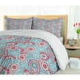 thumbnail image 5 of Ambesonne Vintage Duvet Cover Sets, Oriental Spring Flowers, 2-King, Pink Pale Blue, 5 of 7