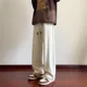 thumbnail image 4 of Pantalones deportivos de verano para hombre, de pierna ancha, estilo gótico, drapeados, finos, lisos y rectos, para entrenamiento, estilo Harajuku, planos, 4 of 4