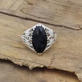 thumbnail image 2 of Black Onyx Ring Sterling Silver Ring Handmade Ring Statement Ring Silver Ring for Men's, 2 of 8