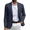Navy Blue, variant on COOFANDY Men's Casual Blazer Slim Fit Black Suit Jackets Cotton Herringbone Sport Coats