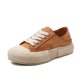 thumbnail image 3 of Zapatos de otoño 2022 para mujer, zapatos planos de piel auténtica con cordones, zapatos sencillos, zapatos de plataforma color beige, naranja y gris, 3 of 4