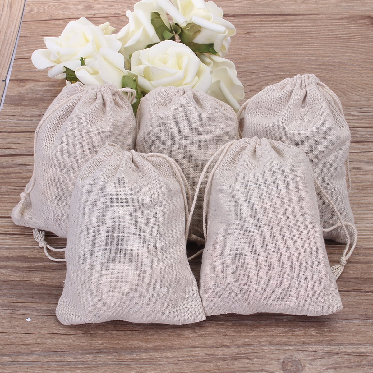 150pcs DIY Cotton Linen Drawstring Storage Bag Toy Shoe Laundry Travel Pouch Walmart Canada