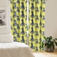 thumbnail image 2 of Ambesonne Octopus Curtains, Abstract Characters, Pair of 28"x95", Pale Yellow Cadet Blue, 2 of 5