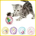 thumbnail image 3 of Plush Cat Toy Ball, 2.54 inch, Simulated Mouse Design for Hunting Instincts, Interactive Play for Home or Office, 3 of 8