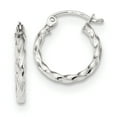 thumbnail image 1 of 10K White Gold Twist Polished Hoop Earring, 1 of 2