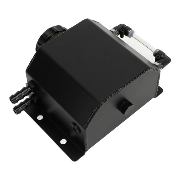 M Buder Tanque de Expansión de Refrigerante del Motor Universal de Aleación de Aluminio de 1 Litro Depósito de Desbordamiento Botella Negro para Vehículos de Alto Rendimiento y Reemplazo Directo