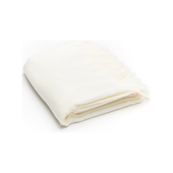 Creamy Milk Soft Acrylic Herringbone Throw Blanket