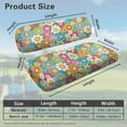 thumbnail image 3 of FUIALDOLG Colorful Hippie Floral Print Golf Seat Covers for Cart Universal Fit Ezgo Txt Golf Cart Front and Rear Seat Cushion Cover Breathable All Seasons Decorations, 3 of 8