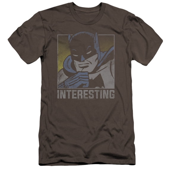 DC Comics Interesting Premium Canvas Adult Slim Fit 30/1 T-Shirt Charcoal
