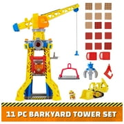 PAW Patrol, Rubble & Crew Bark Yard Crane Tower Playset with Action Figure and Vehicle, for Kids Age 3 and up