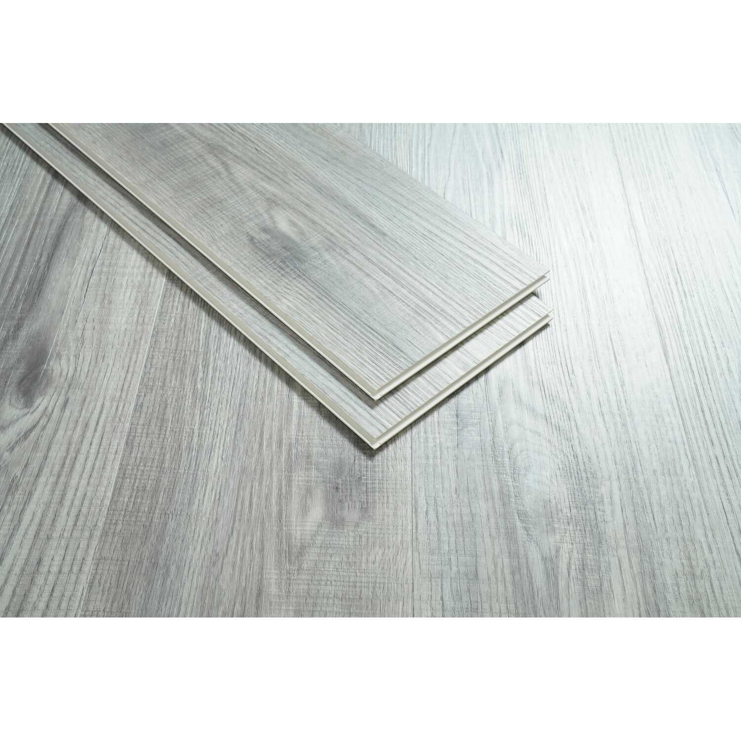 Elegant Kitchen & Bath LVFGRY01-7-5.5-V2 7 x 48 x 5.5 mm 12 Mil Luxury Vinyl Flooring, Fossil Oak Grey
