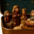 thumbnail image 4 of Leutsin Mini Christmas Nativity Set in a Tin Box - Handcrafted Pocket Size Nativity Scene Gift Tin,Exquisite Resin Nativity Sets & Figures,Christmas Decoration Indoor for Home Gifts Decor,1PC, 4 of 9