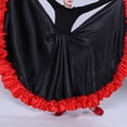 thumbnail image 2 of vastwit Girls Full Circle Belly Spanish Bull Dance Skirt Mexican Flamenco Ballroom Dancewear Black 7-8, 2 of 5