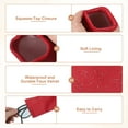 thumbnail image 3 of Bolsa de Gafas de Tapa de Presión de 3 piezas, Estuche de Terciopelo para Gafas de Sol con Paño de Limpieza, para Hombres y Mujeres (Rojo), 3 of 7