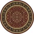thumbnail image 2 of Radici Usa Noble Area Rug 1318 Traditional Burgundy Bordered Medallion 5' 3" x 5' 3" Round, 2 of 2