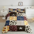 thumbnail image 1 of Erosebridal Western Cowboy Bedding Full Comforter Set, Cow Print Down Comforter, Rustic Patchwork Decor, 3 Pieces, 1 of 8