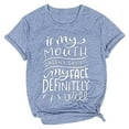 thumbnail image 1 of B91xZ T-shirts d'Été pour Femmes Basiques en Coton Doux à Manches Courtes Col Rond, Gris XL, 1 of 2