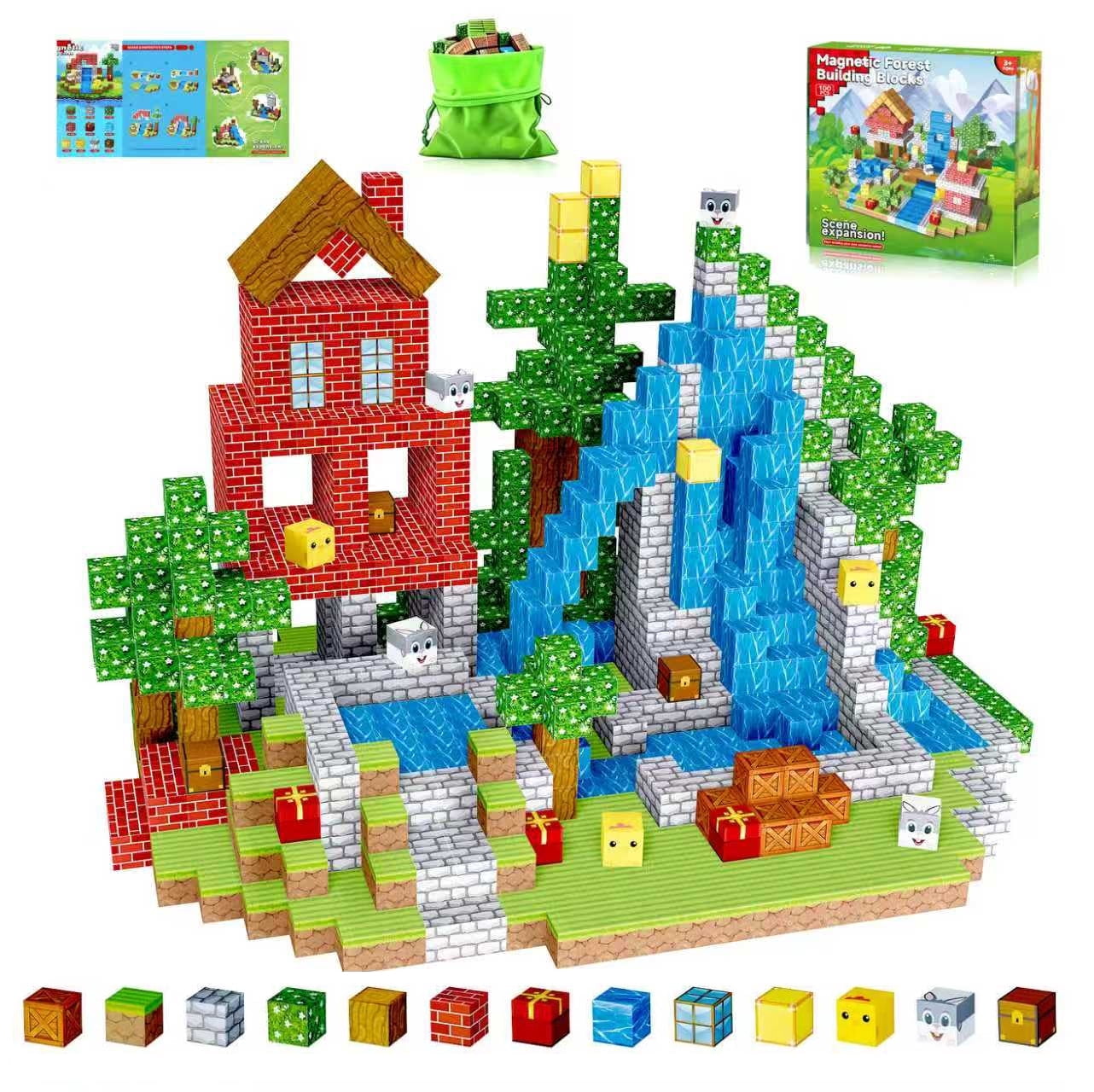 Annexfun Magnetic Blocks 100PCS Magnetic Building Set for Kids